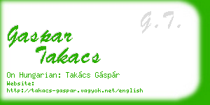 gaspar takacs business card