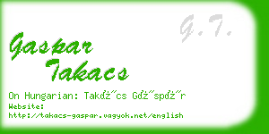 gaspar takacs business card